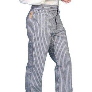 Scully Wahmaker Railhead Striped Conductor Straight LegPants, Black/White, 38